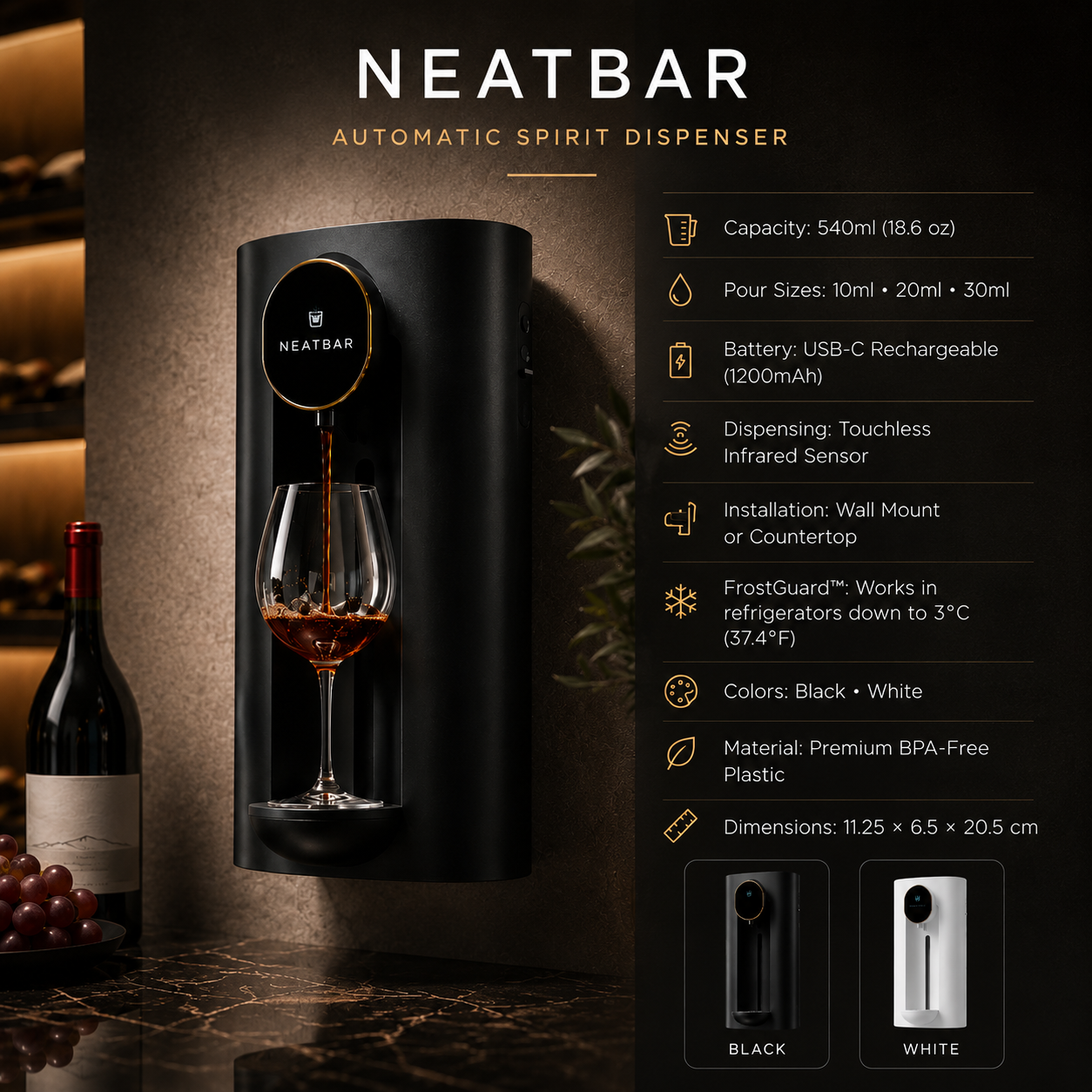 NeatBar™ Automatic Spirit Dispenser